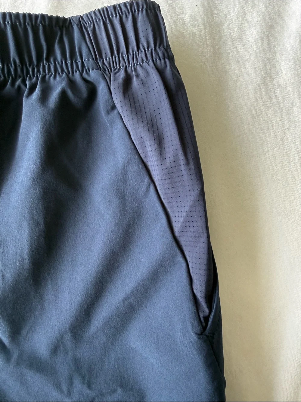 Nike Navy Athletic Performance Shorts with White Swoosh